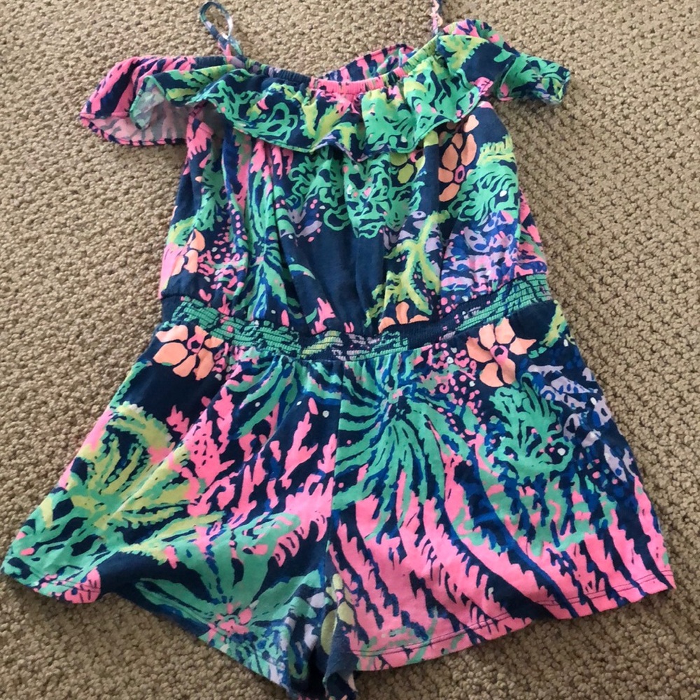 Lilly pulitzer romper size 8-10 girls